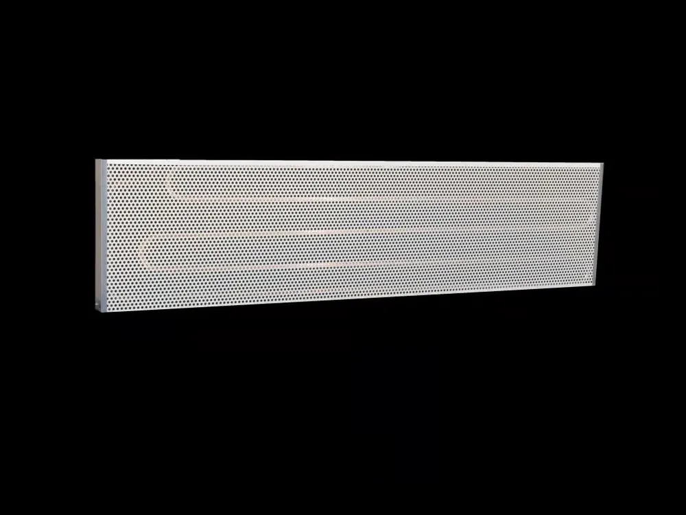 Metall-Baffel mit gelochter Aluminiumoberfläche