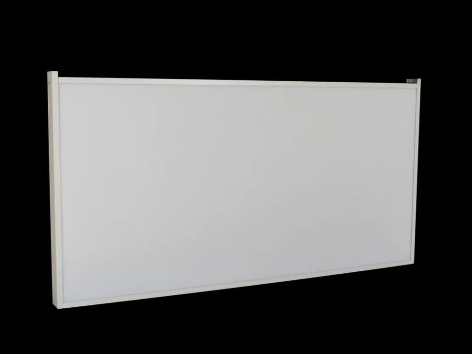 Poly-Baffel mit weißem Metallrahmen